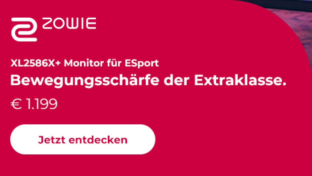 Erlebe den BenQ Zowie XL2586X+ mit 600Hz