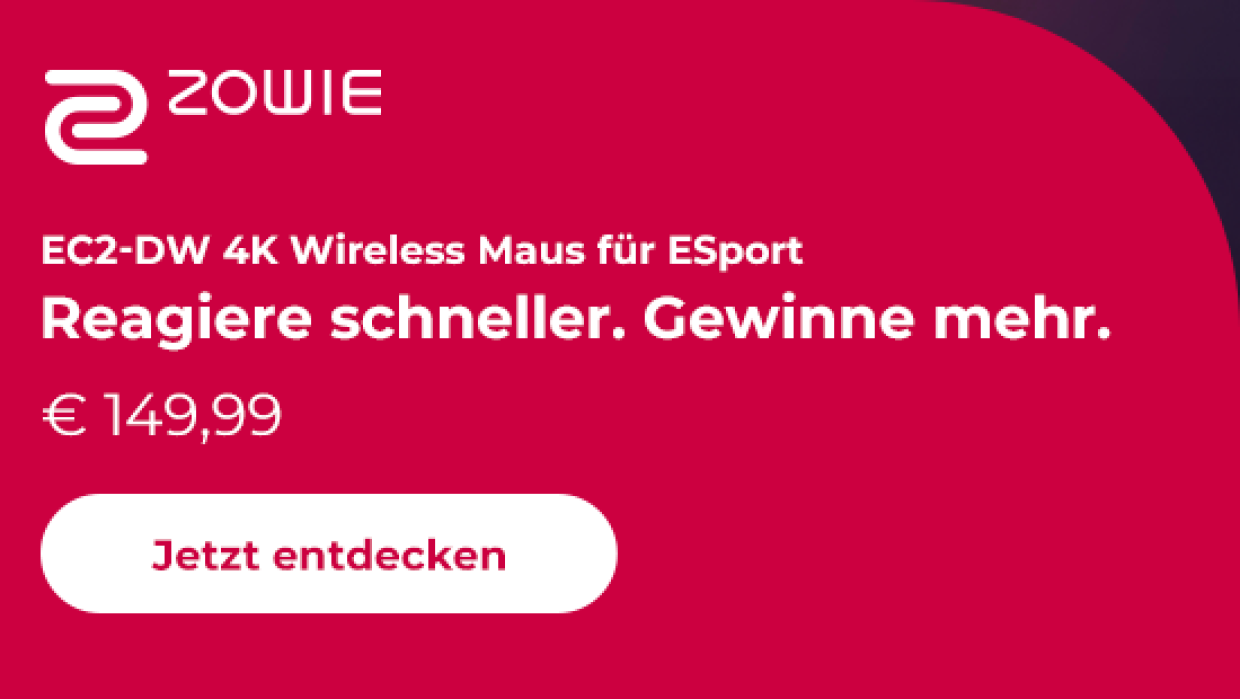 ZOWIE EC2-DW 4K Wireless Maus für ESport