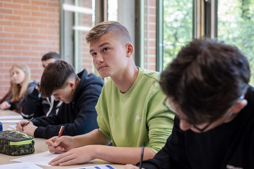 Schüler am Gymnasium